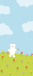 Bear and flowers